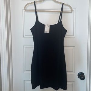 H&M Black Textured Dress